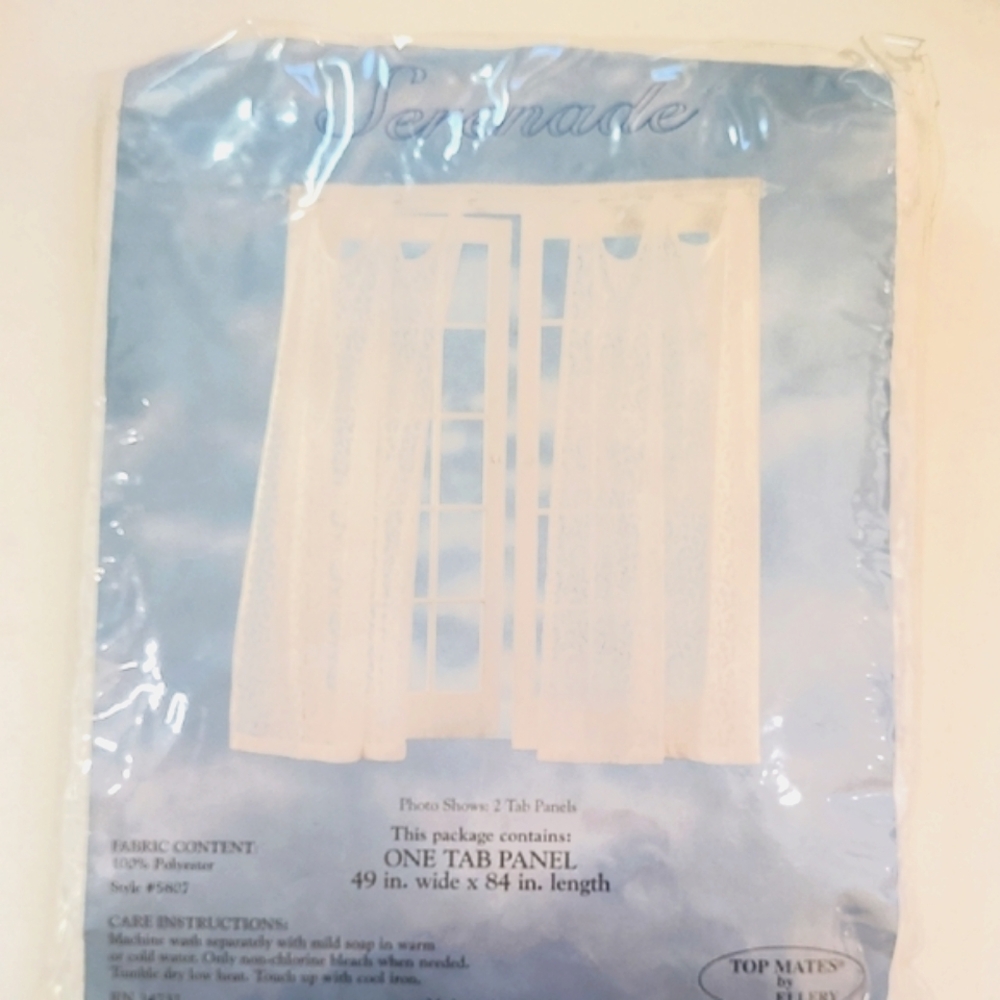 Serenade Lace Curtain Panel - White NWT